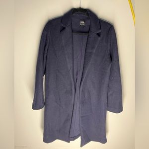 Zara navy blue coat size medium